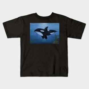 Underwater Orca - Digital Painting Kids T-Shirt